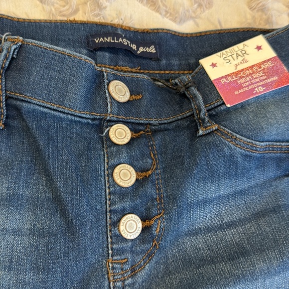 New with tags high rise pull on flare jean, girls size 10 - Picture 2 of 5